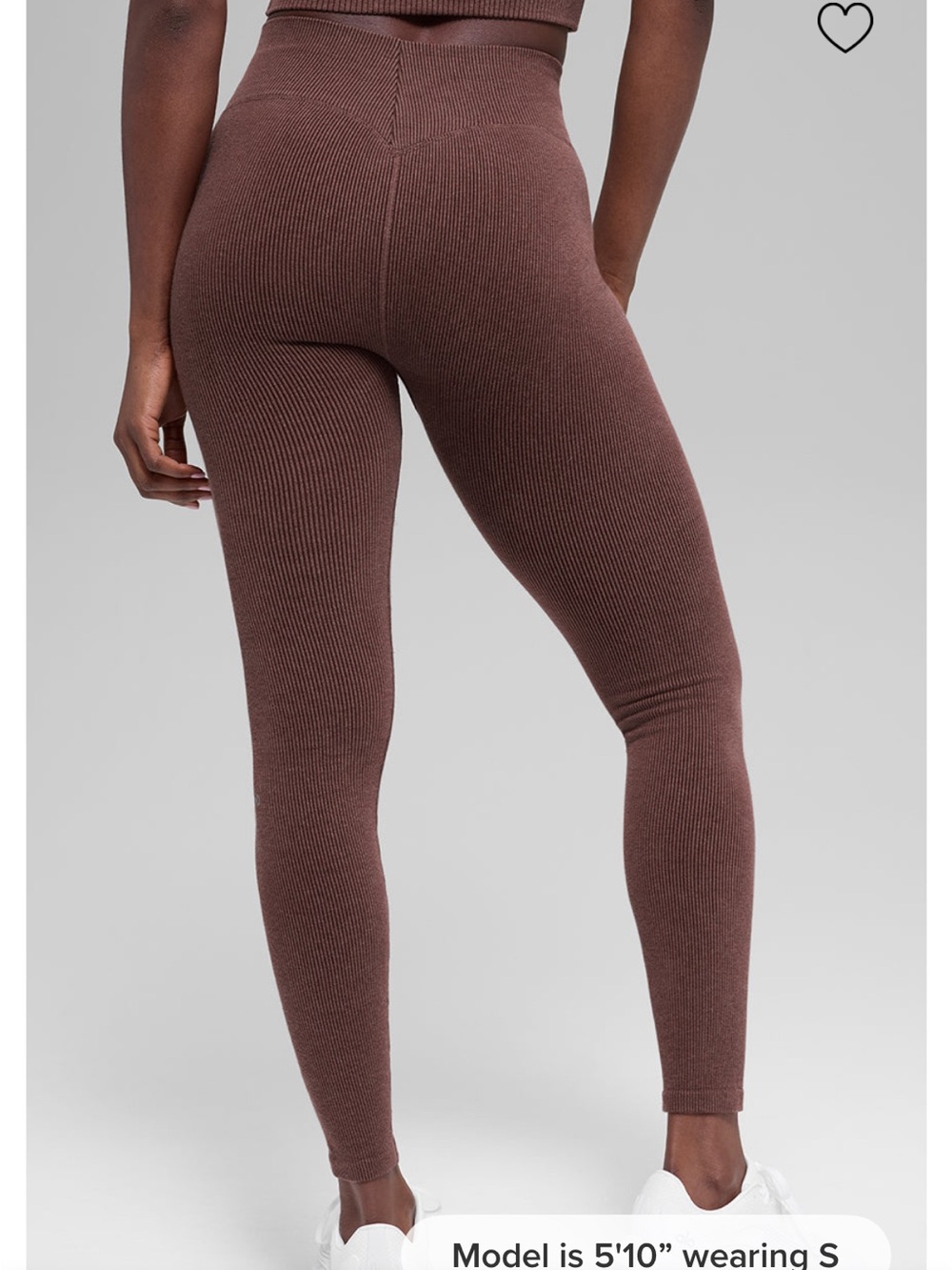 ALO Yoga Seamless High-Waist Two Tone Rib Legging - Brownstone Heather